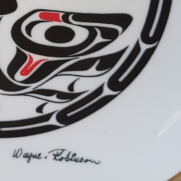 WAYNE ROBINSON "MAH-ASAUH (SOCKEYE SALMON) CERAMIC PLATE RARE FIND GUC SEE PICS - Picture 1 of 5